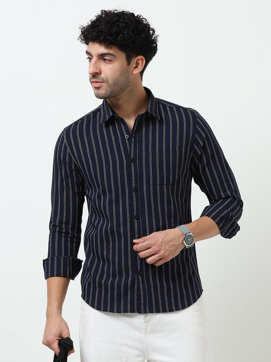 Blue Stripe Oxford Full Sleeve Shirt