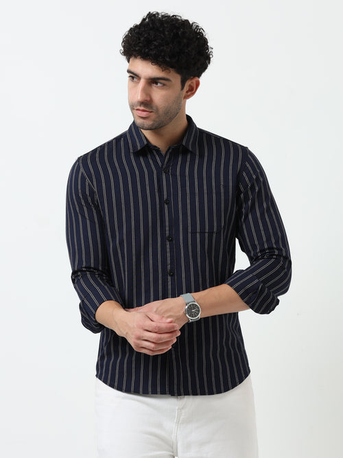 Blue Stripe Oxford Full Sleeve Shirt
