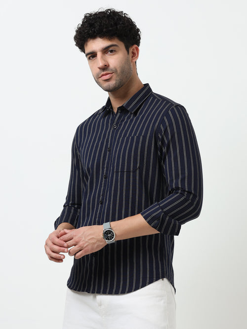 Blue Stripe Oxford Full Sleeve Shirt