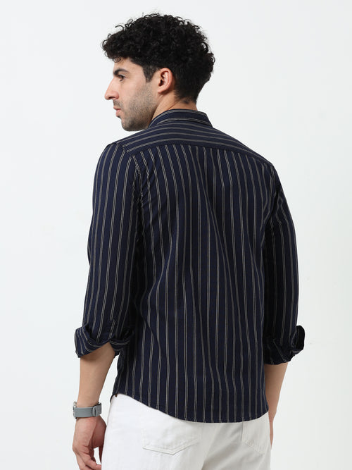 Blue Stripe Oxford Full Sleeve Shirt