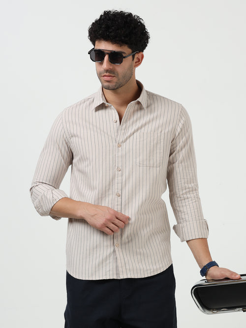 Oxford Stripes Full Sleeves Light Color