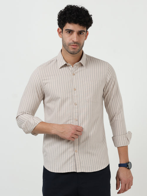 Oxford Stripes Full Sleeves Light Color