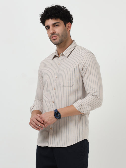 Oxford Stripes Full Sleeves Light Color