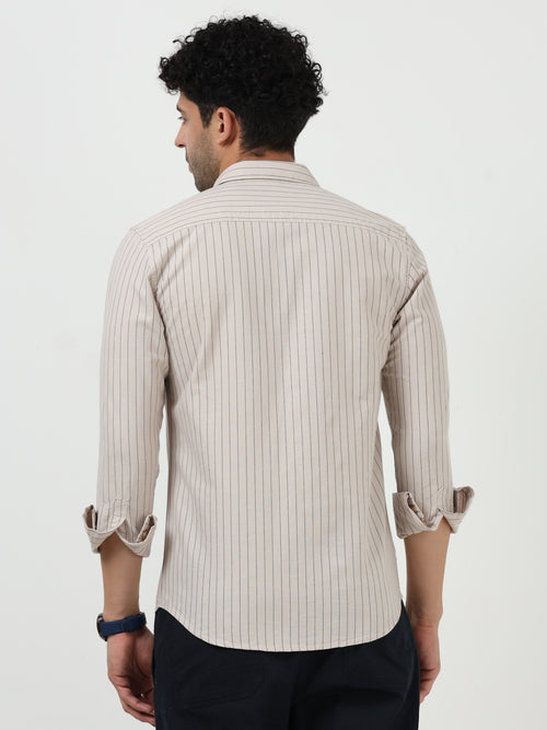 Oxford Stripes Full Sleeves Light Color