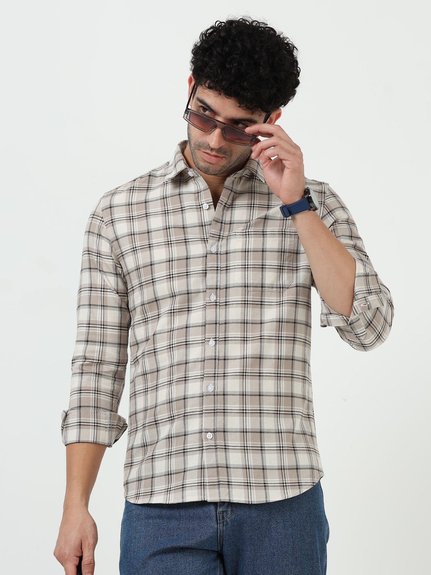 Classic Oxford Check Shirt Full Sleeves