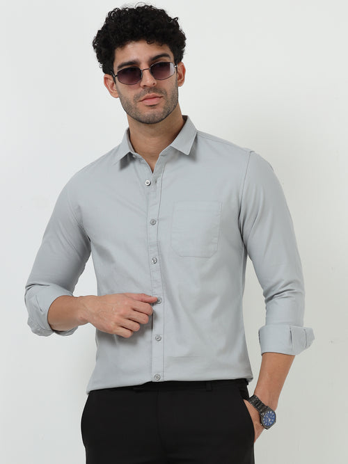 Premium Classic Light Grey Oxford Shirt