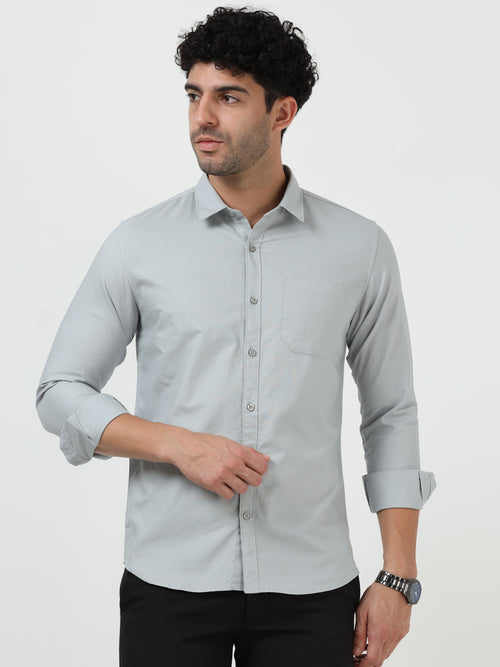 Premium Classic Light Grey Oxford Shirt