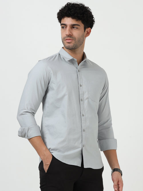 Premium Classic Light Grey Oxford Shirt